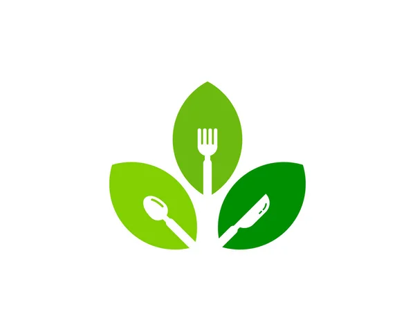 Eco Gıda Logo Simge Tasarım — Stok Vektör