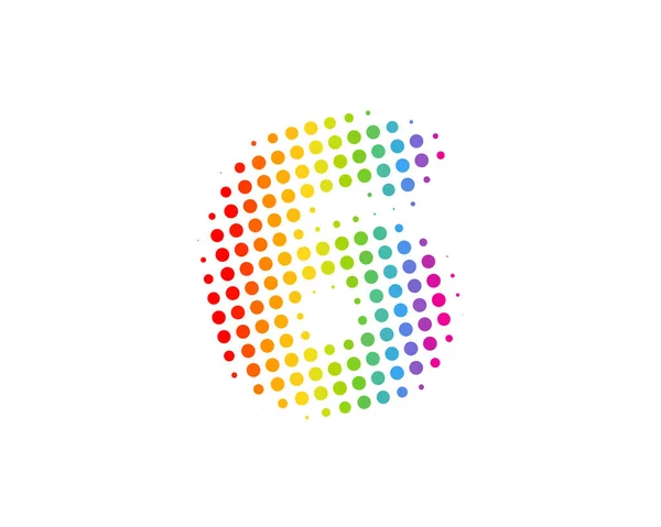 Halftone Letter Colorful Dot Logo Icon Design — Stock Vector