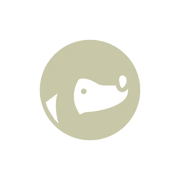 Icona Con Logo Animale Domestico Cane Design — Vettoriale Stock