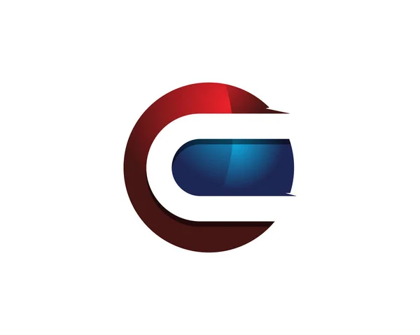 Litera Szablon Projektu Logo Circle — Wektor stockowy
