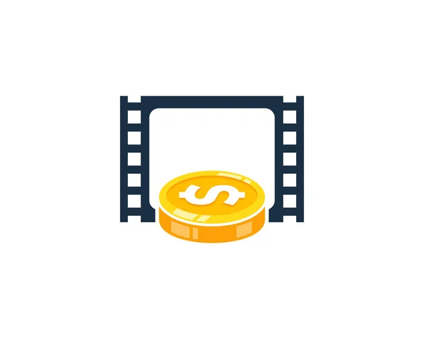 Movie Coin Icon Design — стоковый вектор