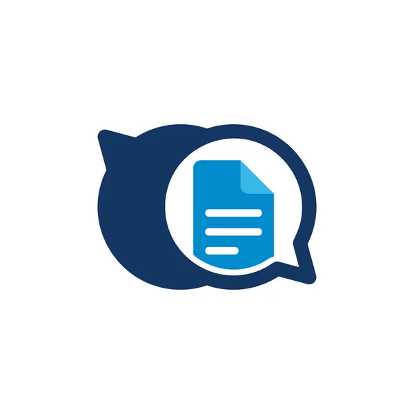 Chat Logo Pictogram Documentontwerp — Stockvector