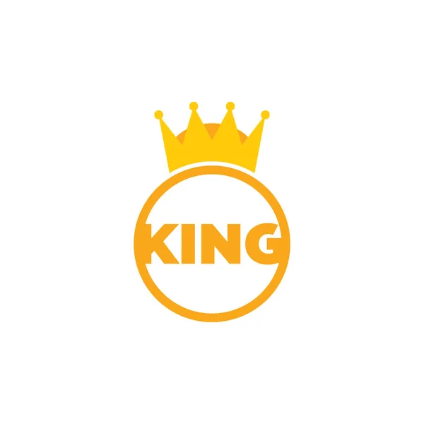 King Logo Ikon Design — Stock vektor