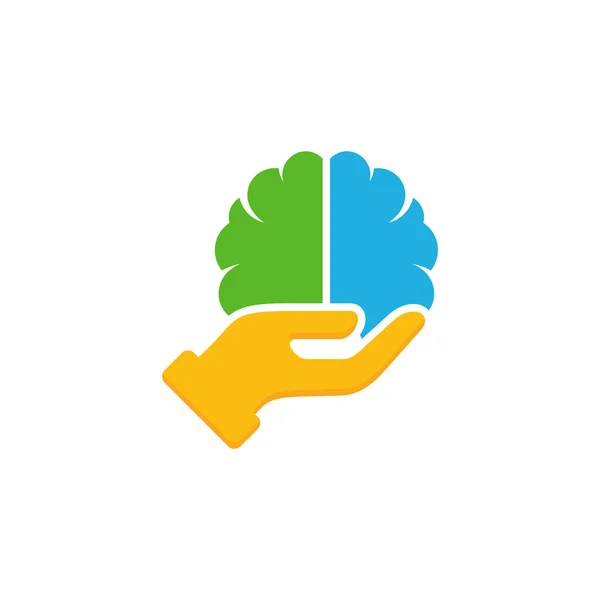 Cuidado Cerebro Logotipo Icono Diseño — Archivo Imágenes Vectoriales