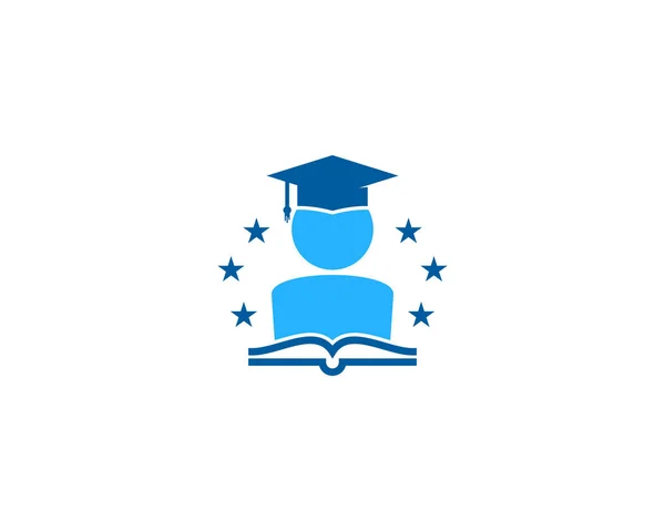 Boka Utbildning Logo Ikon Design — Stock vektor