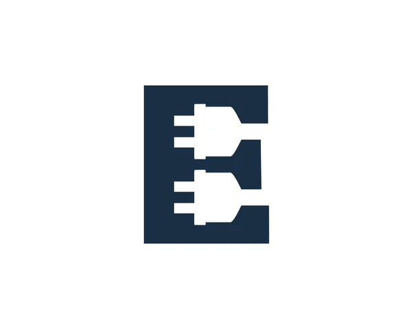 List Logo Elektryczny Ikona Designu — Wektor stockowy