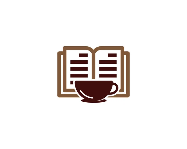 Дизайн Логотипа Coffee Book — стоковый вектор