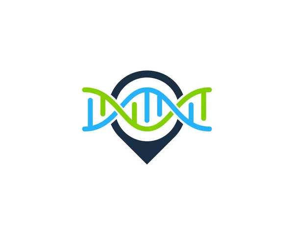 Localiser Dna Logo Icône Design — Image vectorielle