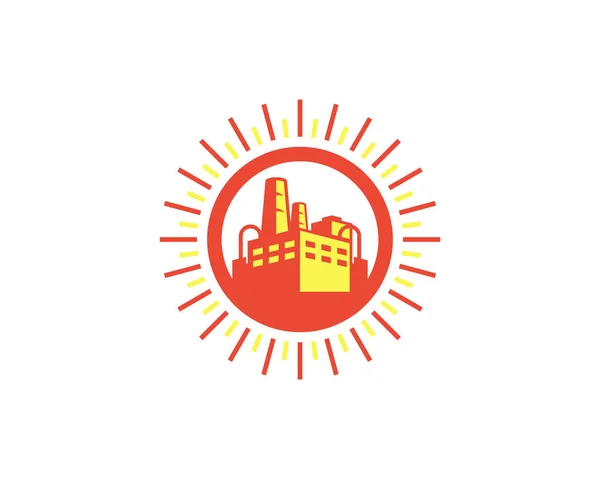 Sun Factory Logo Ikonu Design — Stockový vektor