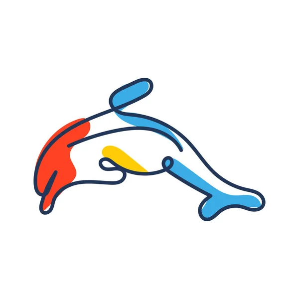 海豚徽标图标设计 — 图库矢量图片