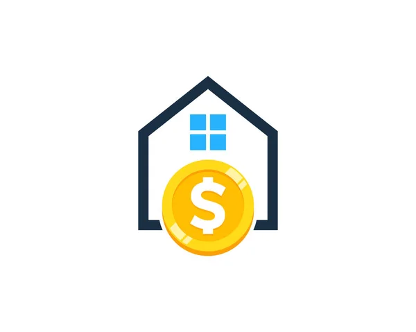 Home Moeda Logo Icon Design —  Vetores de Stock