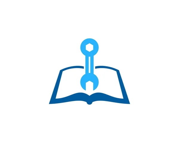 Naprawić Projekt Ikona Logo Książki — Wektor stockowy