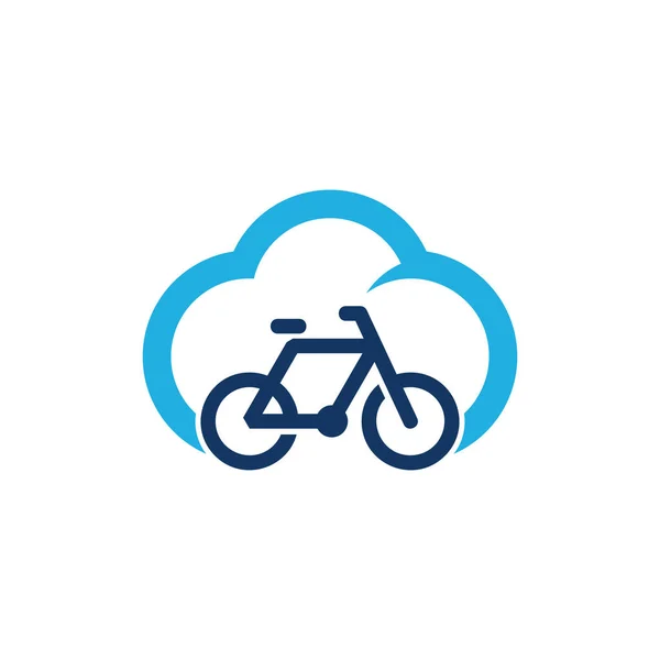Cykel Cloud Logo Ikon Design — Stock vektor