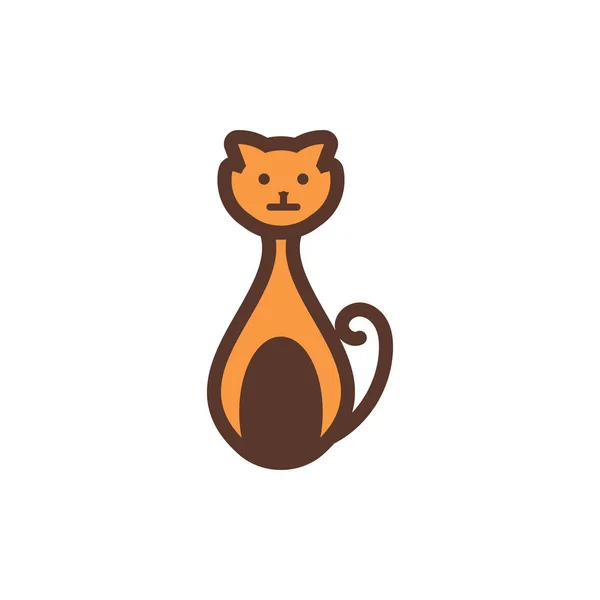 Γάτα Ζώων Συντροφιάς Λογότυπο Εικονίδιο Σχεδιασμός — Διανυσματικό Αρχείο