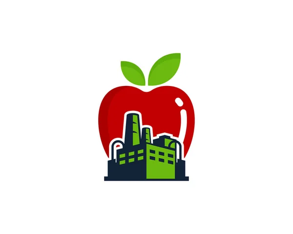 Conception Icône Logo Usine Fruits — Image vectorielle