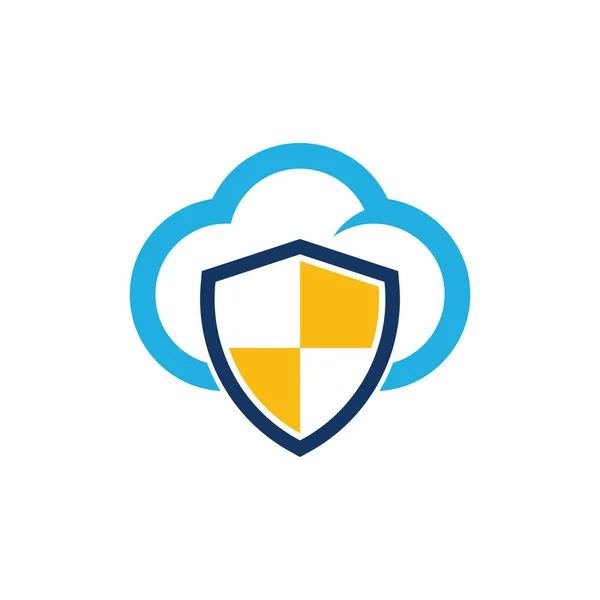 Дизайн Піктограм Логотипу Хмари Щита — стоковий вектор