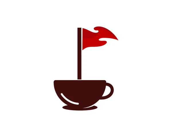Coffee Golf Icon Design — стоковый вектор