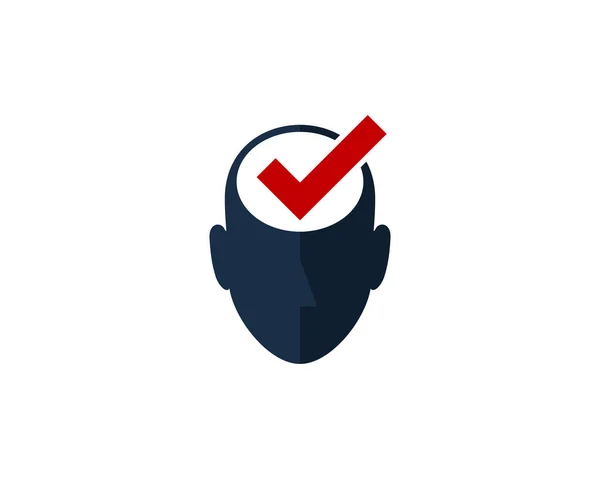 Sprawdź Projekt Ikona Logo Human Head — Wektor stockowy