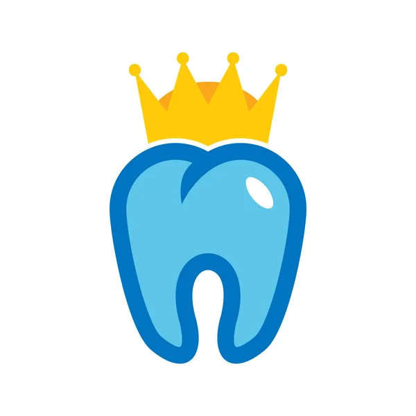 Diseño Del Icono Del Logotipo Del Rey Dental — Archivo Imágenes Vectoriales