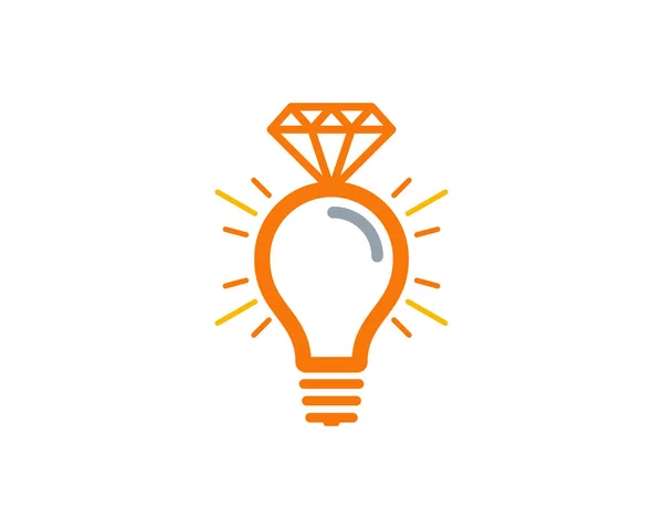 Idea Diamentu Ikona Logo — Wektor stockowy