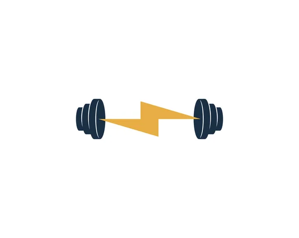 Logotipo Energy Barbell Icon Design — Vector de stock