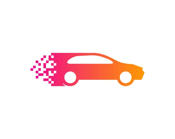 ピクセル自動車ロゴ アイコン デザイン — ストックベクタ