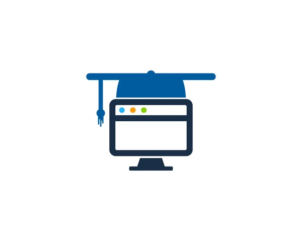 Комп Ютерна Освіта Логотип Дизайн Піктограм — стоковий вектор