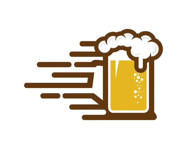 Beber Cerveza Logotipo Icono Diseño — Vector de stock