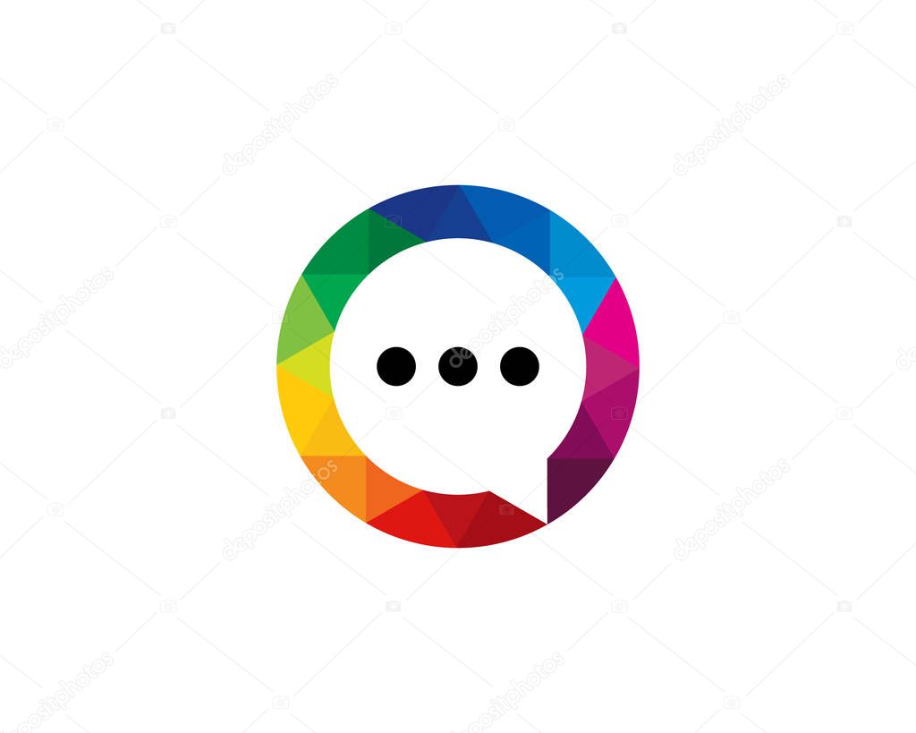 Color Chat Logo Icon Design