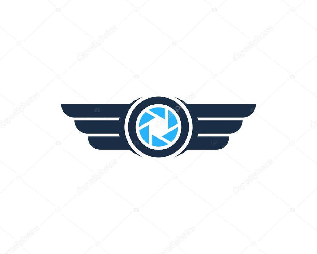 Lens Drone Logo Icon Design