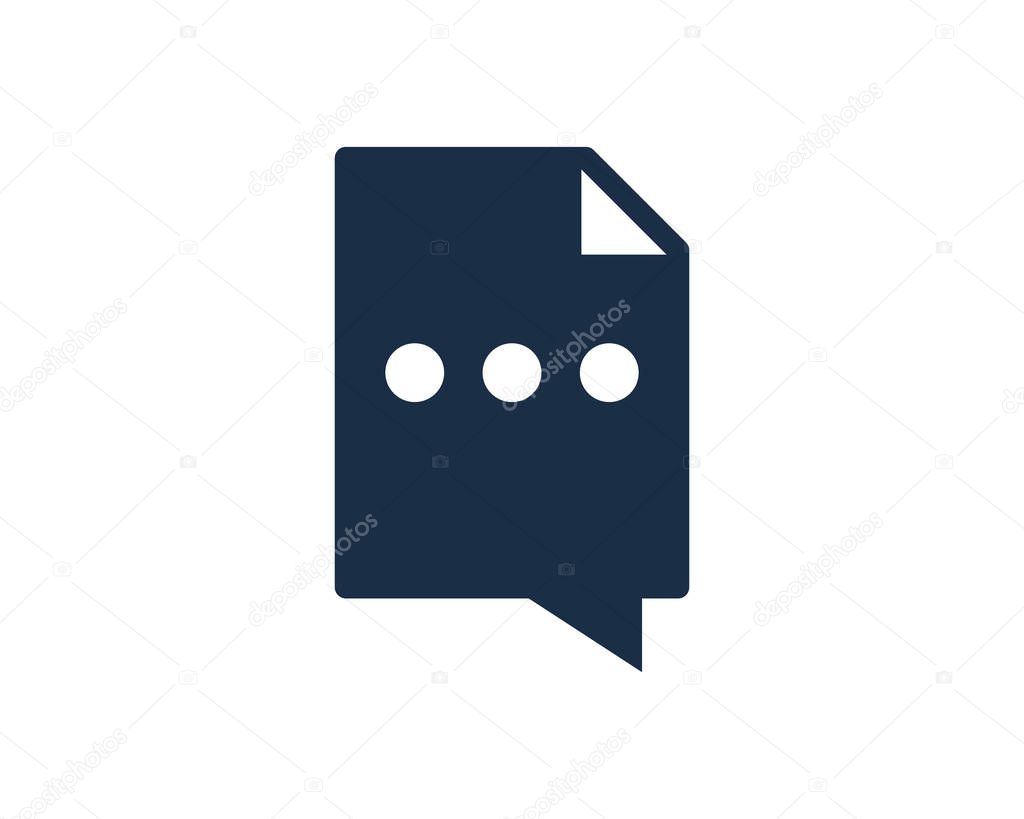 Chat Document Logo Icon Design