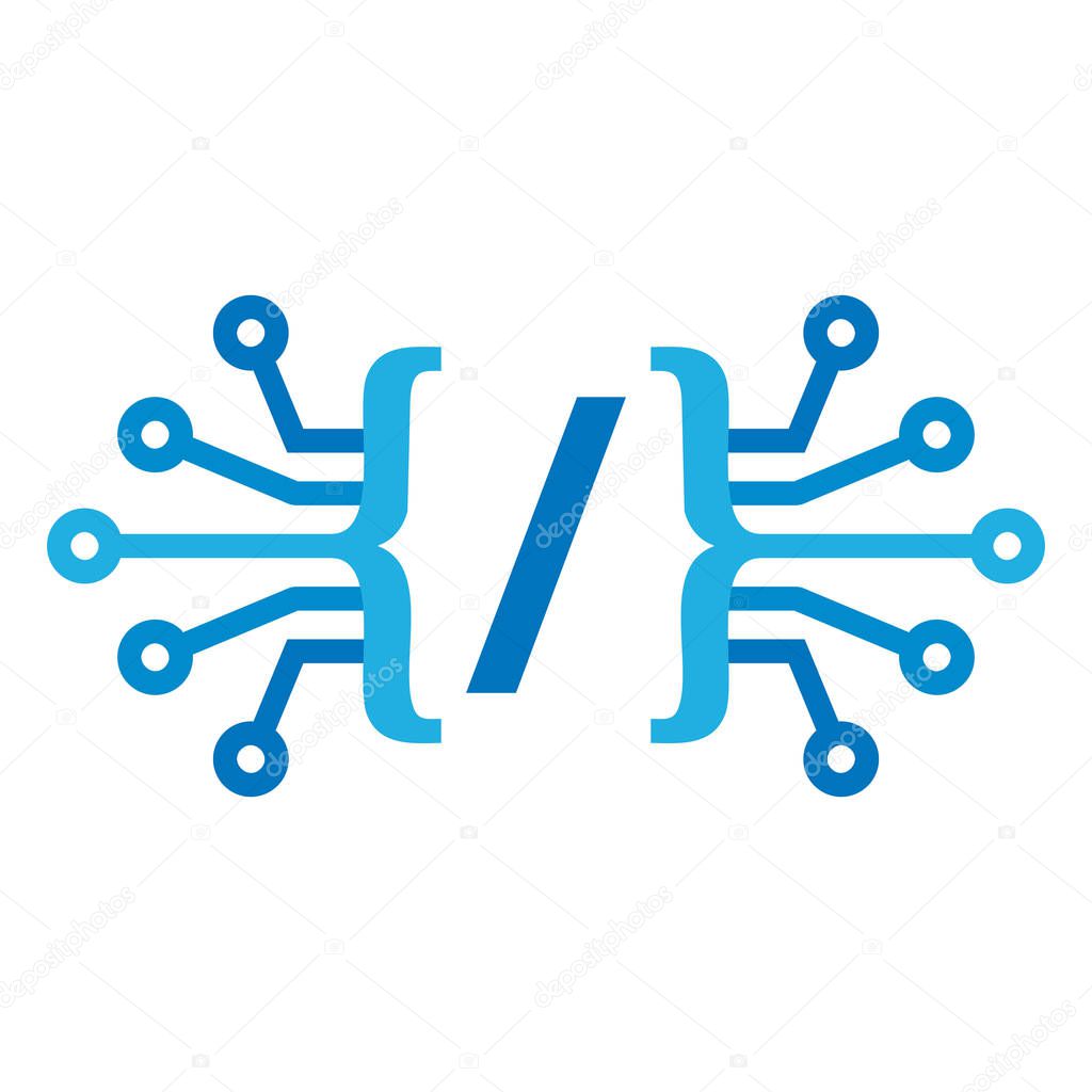 Code Digital Logo Icon Design