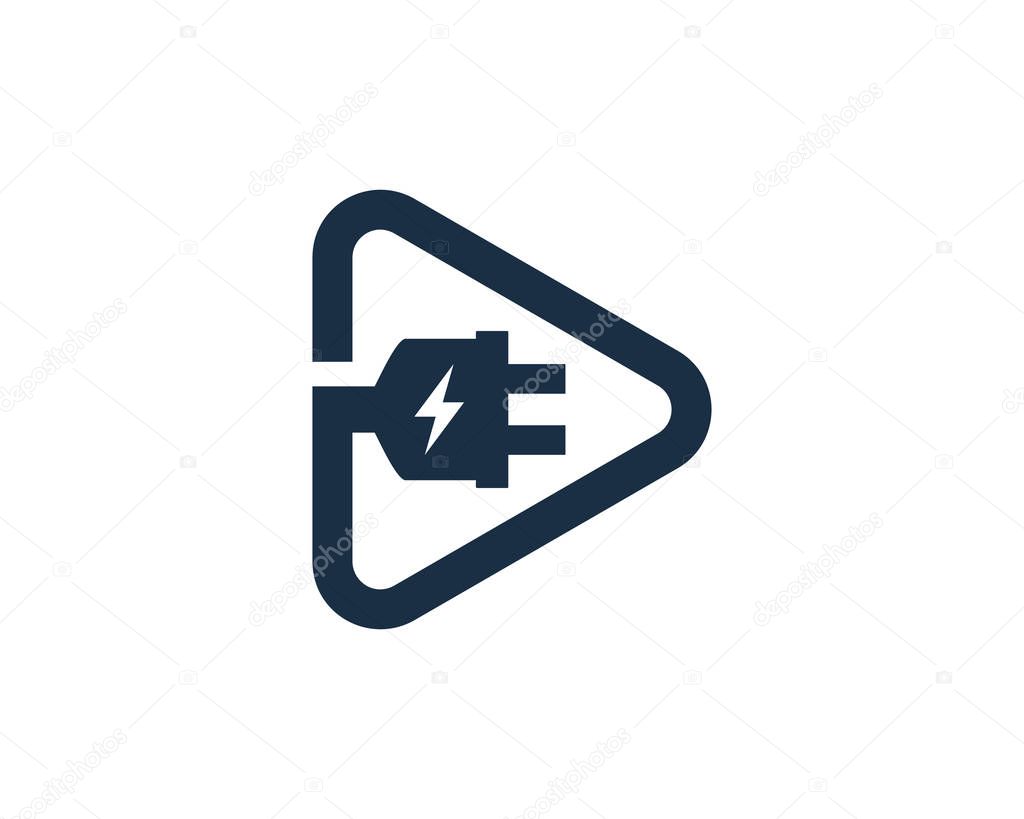 Video Electric Logo Icon Design