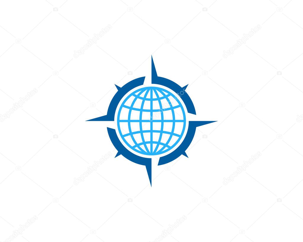 World Compass Logo Icon Design