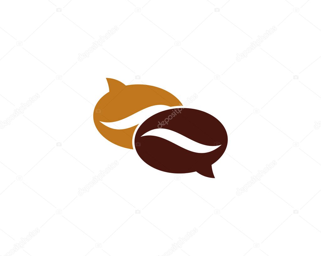 Speech Coffee Logo Icon Design