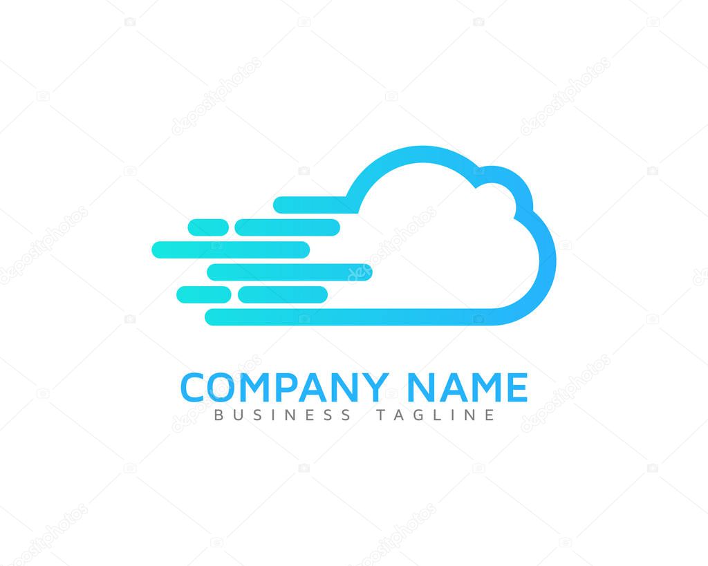 Speed Cloud Logo Icon Design