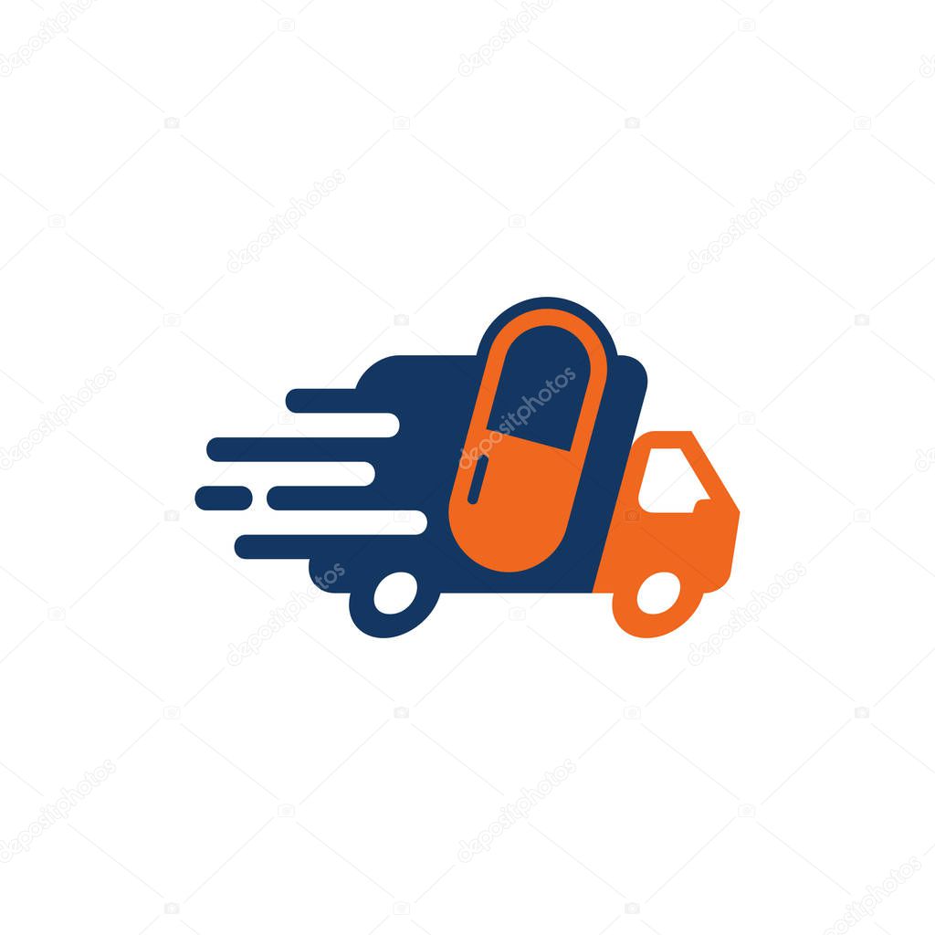 Medicine Delivery Logo Icon Design