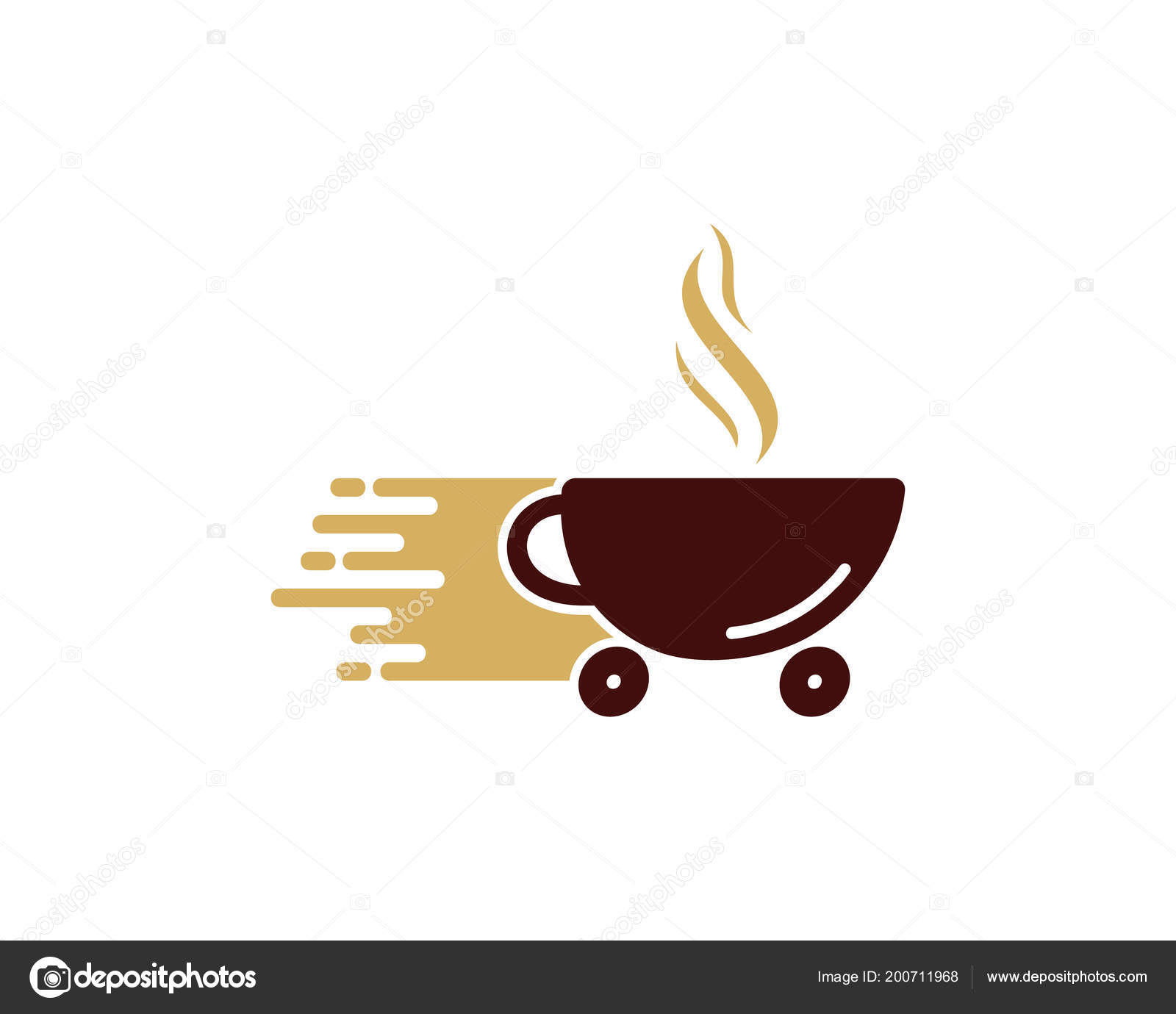 Coffee Delivery Logo Icon Design Vector Image By C Putracetol Vector Stock 200711968