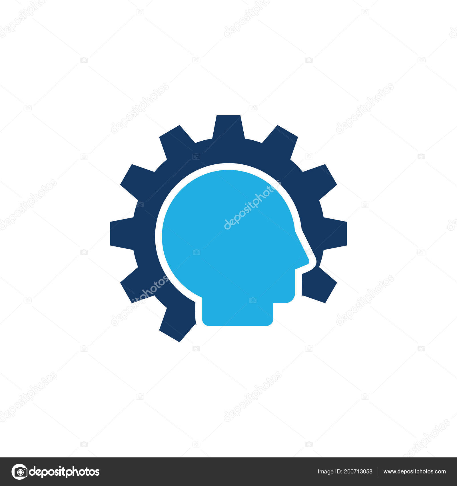 Gear Head Logo Icon Design Stock Vector Image by ©putracetol 200713058