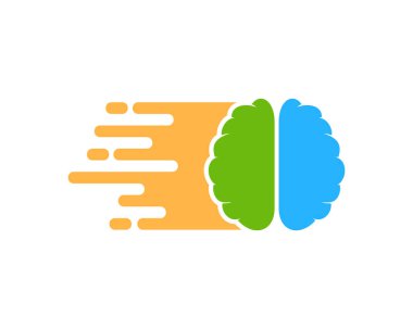 Beyin teslim Logo simge tasarım