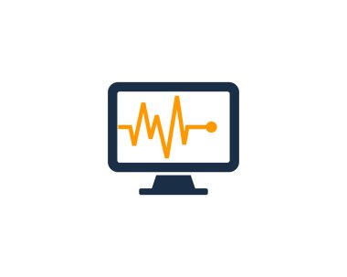 Sağlık bilgisayar Logo simge tasarım