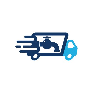 Teslimat Logo simgesi tasarım sıhhi tesisat