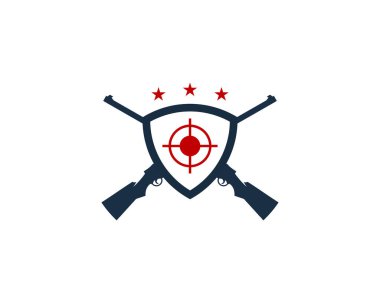 Koruma avcılık Logo simge tasarım