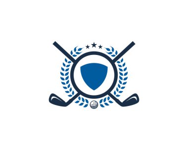 Kalkan Golf Logo simge tasarım
