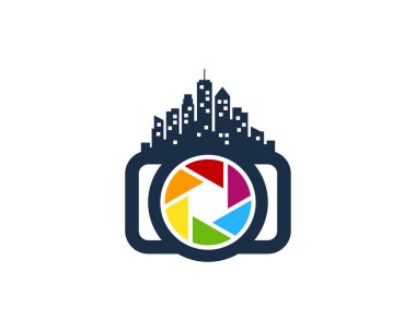 Kasaba kamera Logo simge tasarım