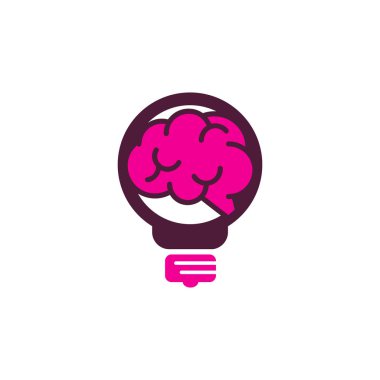Beyin fikir Logo simge tasarım