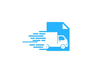 Kağıt teslim Logo simge tasarım