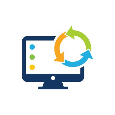 Bilgisayar Logo simgesi tasarım geri dönüşüm