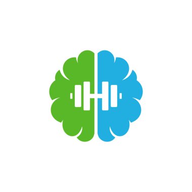 Gym Brain Logo Icon Design vector