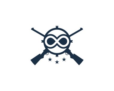 Sonsuz avcılık Logo simge tasarım